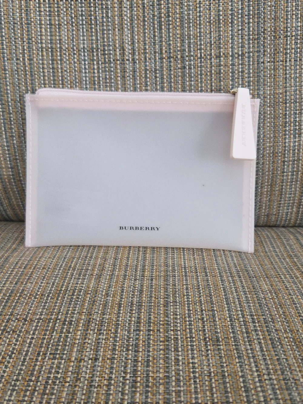 Burberry Pink Trim Clear Pouch